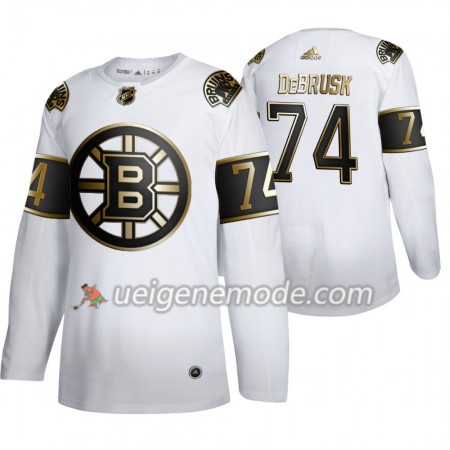 Herren Eishockey Boston Bruins Trikot Jake DeBrusk 74 Adidas 2019-2020 Golden Edition Weiß Authentic